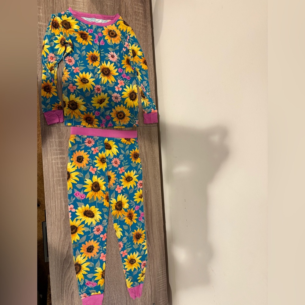 Little Sleepies Sunflower Long Sleeved PJ Set Size 4t